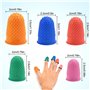 OTTYMO 20 Pcs Doigtier Caoutchouc Protège Doigt Protecteur Doigt 5 Tailles Protection Bout de Doigt Anti-dérapant Dés à Coudre P