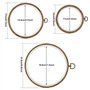 PERFETSELL Lot de 3 Cadres de Broderie au Point de Croix - Différentes Tailles - Rond en Plastique - Mini Anneau - Pour Producti