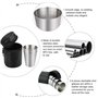 PERFETSELL 4 pièces en acier inoxydable tasse 30 ml petite tasse en acier inoxydable liqueur schnapps tasse empilable tasse à bo