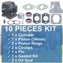 AUMEL 34mm Kit de joint d'anneau d'axe de piston de cylindre pour Stihl FS75 FS80 FS85 FC75 FC85 FH75 FR85 HL75 HL75K HT70 HT75 
