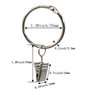 Anneaux pour Rideaux,40 Pièces Anneau Rideau avec Pinces,Décoratif Métal Drapé Clip Crochets Ensemble Diamètre Intérieur de 40mm