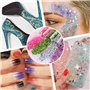 Nuangoo poudre brillante,Paillettes Fines pour Art & Craft,32 Couleurs Paillette Cosmétiques Glitter Fines pour Ongles Nail Art,