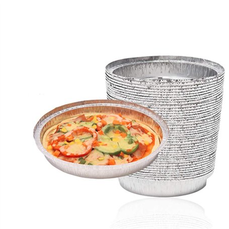 Lot de 30 moules ronds jetables en aluminium de 23 cm - Moules à gâteau jetables et moules en aluminium pour la cuisson