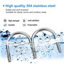XAVSWRDE 5 PCS Boulons en U en Acier Inoxydable 304 M8*500mm U Bolt Stainless Durable Antirouille Boulon en U Carré Anti-corrosi