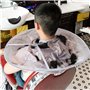 DOULEIN Cape de Coupe de Cheveux，Cape de Coiffure Professionnelle Coupe Attache Auto-adhésive Coupe de Cheveux Cape Accessoire d