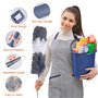 Gvolatee 6 pièces Plumeau Poussiere Telescopique 250 cm, Plumeaux Microfibre Lavable Tête Nettoyage Différentes, Plumeau Télesco