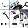 Relota 156 pièces kit de Gestion Câbles, 5 Clips Câble Adhésifs 4 Câble Gaine 35 Clips Câbles 100 Serre Câbles 2 rouleaux Ruban 