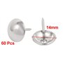 sourcing map Clou Tapissier 14mm Diamètre Acier Inox Punaise Décoratif Punaise Clou Ameublement 60Pcs