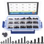 Glarks Assortiment de 510 vis métriques M3 M4 M5 en alliage d'acier avec tête hexagonale - Finition oxyde noir