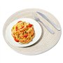 Diealles Set de Table Rond, Lot de 6 Set de Table Beige, Résistantes à La Chaleur Set de Table Lavable, Dessous de Table pour Ta