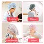 YPYMOD Bonnet De Douche Bonnet de Bain élastiques Chapeau Réutilisables avec Des Bandes Élastiques Pour Femmes Filles Douche SPA