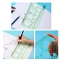 IERCZA Modèles de Mesure en Plastique de 2 Pièces Normographe Geographie,Normographe pour Croquis et Schémas,Regle Pochoir,Gabar