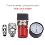 Preciva Régulateur de Pression d'Air Trois voie valve 175psi 12bar 1/4 Pouce Manomètre à Air Régulateur pour compresseur (Nouvea