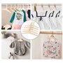 HJYDGJ Lot de 10 cintres en bois pour enfants – Porte-manteau antidérapant unisexe pour vêtements de bébé