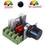 Yosoo PWM Contrôleur Moteur AC Contrôle Vitesse 2000 W Tension Réglable Régulateur 50-220 V 25 A LED Variateurs