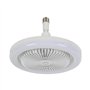 Hobaca Ventilateur de plafond 30W avec lampe E27 Base Moderne Rotatif à 180° avec lumière et télécommande, 3 Couleurs Dimmable L