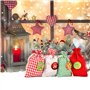 Calendrier de l'Avent en toile de jute à remplir et à suspendre,24 sachets en tissu pour emballage cadeau,2022,Sachet cadeau de 