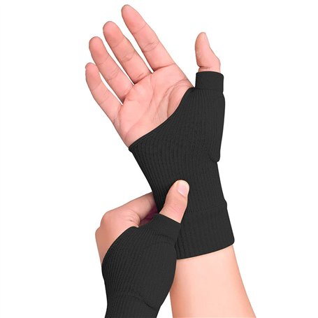 JOOTUEPO Gants de compression thérapeutique pour l'arthrite - Respirant - Gant sans doigts avec gel