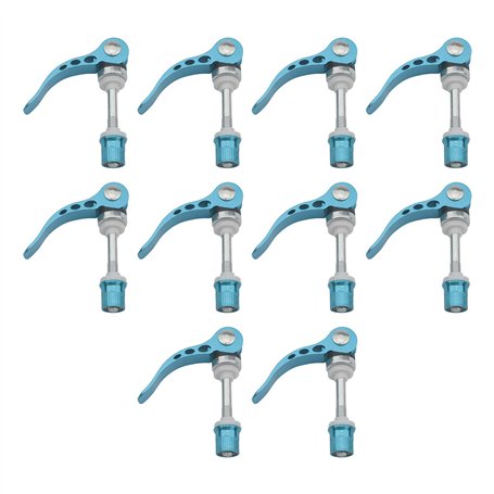 Unxuey Lot de 10 colliers de serrage pour tige de selle de vélo M6 × 65 mm Bleu