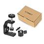 UTEBIT Pince Accroche Caméra de Vis 1/4 + Mini Rotule Pivotante à 360° Support Orientable Caméra en Alliage d'Aluminium Charge M