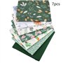 Carrées de Tissu Patchwork en Coton 7 pièces Tissus en Coton Bundle 50 * 50cm Motif Floral et Pois Assortis Tissus de Coton au M