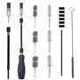CHANG QI Kit Nettoyage Injecteur pour siège d'injecteur et Arbre d'injecteur 19 pièces, Buses d'injection avec brosses de Nettoy