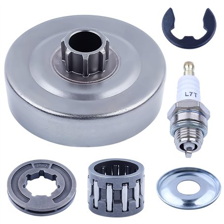 Adefol 3/8 "7T Tambour d'embrayage d'entraînement par chaîne Jante de pignon Roulement à Aiguilles pour Stihl MS170 017 018 MS18