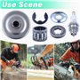 Adefol 3/8 "7T Tambour d'embrayage d'entraînement par chaîne Jante de pignon Roulement à Aiguilles pour Stihl MS170 017 018 MS18
