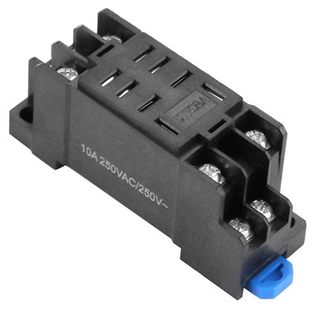 Base de Relais Relais de Puissance Base d'Alimentation à 8 Broches pour Support de Base Embase de Fixation Bornes à Vis Montage