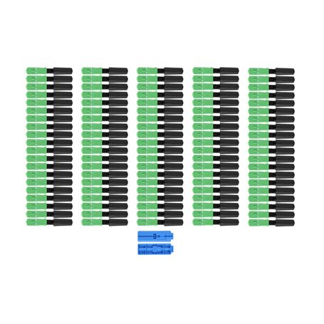 Lot de 100 connecteurs SC/APC intégrés en fibre optique rapide et rapide pour connecteurs (prise droite)