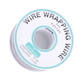 250m Rouleau de Câble Électrique 0.25mm 30AWG 105℃ Câble de Test Isolant Fil électrique en Silicone Cuivre Etamé à un Noyau (Noi