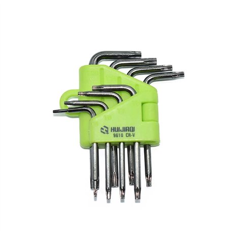 Lot de 9 Mini Clés Hexagonales Torx de Petite Taille Tournevis Etoile T5 T6 T7 T8 T9 T10 T15 T20