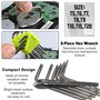 Lot de 9 Mini Clés Hexagonales Torx de Petite Taille Tournevis Etoile T5 T6 T7 T8 T9 T10 T15 T20