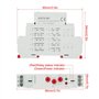 Relais temporisé numérique pour temporisateur à relais réglable sur rail DIN, multifonction AC/DC 12V-240V avec 10 modes, pour c