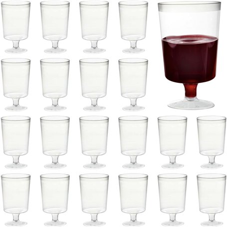 MATANA 50 Verres à Vin en Plastique