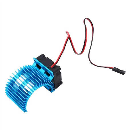 Dissipateur de chaleur de moteur RC bleu ciel avec ventilateur de refroidissement pour moteur sans balais 540 550 3650 3660 pour