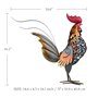 Tooarts Coq Sculpture en Métal Sculpté Maison Oeuvre d’Articles d’Ameublement