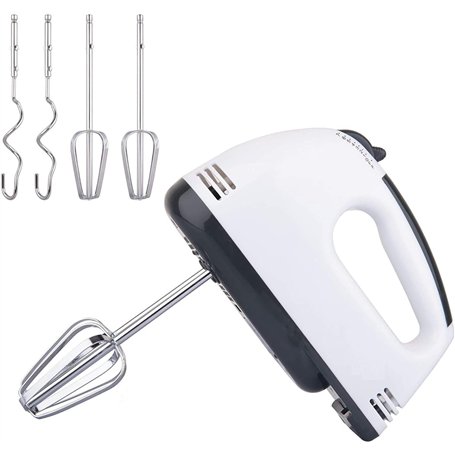 SQUADO Batteur électrique 180 W mixeur 7 vitesses pétrisseur double fouet