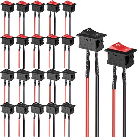 RUNCCI-YUN 20Pcs Mini Interrupteur à bascule