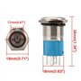 CESFONJER 2 Pcs 12V Verrouillage Bouton-poussoir | LED Démarrage Bouton | ON/OFF Commutateur Bouton Auto-bloquant en Acier Inoxy