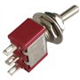 CESFONJER 10 Pièce Mini Interrupteur à Bascule, AC 125V 6A / 250V 2A 3 Pin SPDT ON-Off-ON 3 Broches 3 Position SPDT Interrupteur