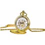 TREEWETO Montre de Poche Or Full Hunter Squelette Cadran mécanique Montre de Poche pour Homme Femme