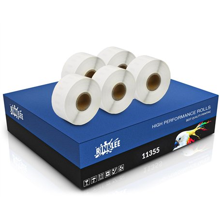 RINKLEE 11355 S0722550 Étiquettes Compatible pour DYMO LabelWriter 4XL 450 400 330 320 310 Duo/Turbo/Twin Turbo SEIKO SLP 450 43