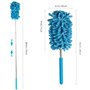 CHUANGOU Plumeau Poussiere Microfibre avec Tige télescopique pour éliminer la poussière et Les Taches sur Les fenêtres et Les Me