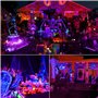 Eleganted 395nm 10W Tube LED Lumière Noire, 2pcs 48Leds Barre de Lumières UV, Lumière DJ Disco, Black Light pour Halloween Noël