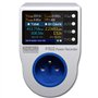 ZHURUI PR10-D FR16A Puissance Enregistreur Plug Wattmètre Compteur Mesure Dossier Alarme Calendrier 0