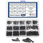 BGTXINGI Assortiment de 650 vis autotaraudeuses à tête bombée M2 M2.3 M3 13 types de vis autotaraudeuses à tête bombée noire en