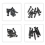 BGTXINGI Assortiment de 650 vis autotaraudeuses à tête bombée M2 M2.3 M3 13 types de vis autotaraudeuses à tête bombée noire en 