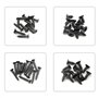 BGTXINGI Assortiment de 650 vis autotaraudeuses à tête bombée M2 M2.3 M3 13 types de vis autotaraudeuses à tête bombée noire en 