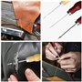 BGTXINGI 25 pcs Artisanat du cuir Outil à Main kit couture Main à coudre Outil pratique Coutures Aiguille ciré Poinçon rainure k